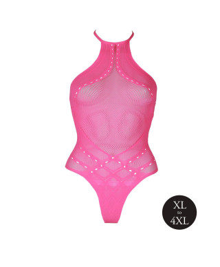 Body with Halter Neck - Neon Pink - XLXXXXL