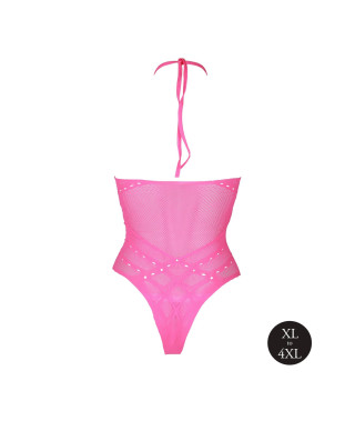 Body with Halter Neck - Neon Pink - XLXXXXL