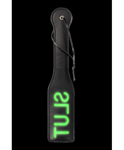 Slut Paddle - Glow in the Dark - BlackNeon Green