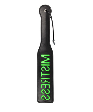 Mistress Paddle - Glow in the Dark - BlackNeon Green