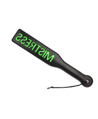 Mistress Paddle - Glow in the Dark - BlackNeon Green