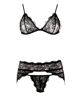 Lace Suspender Set M