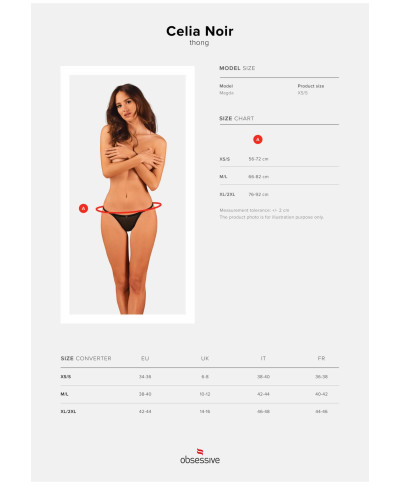 Celia Noir thong ML