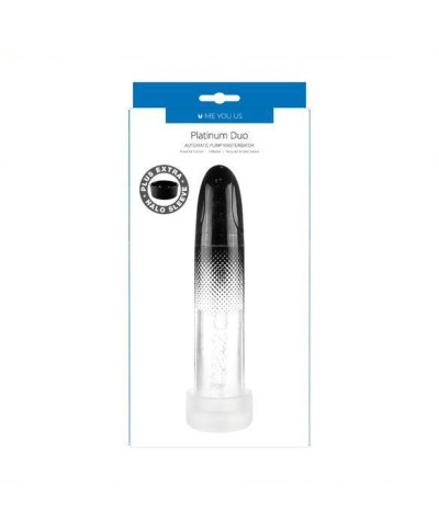 Me You Us Platinum Duo Automatic Pump Masturbator ClearBlack