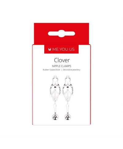 Me You Us Clover Nipple Clamp Silver