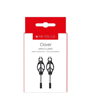 Me You Us Clover Nipple Clamp Black