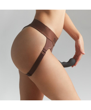 HARNESS LINGERIE HEROINE - S - CHOCOLATE