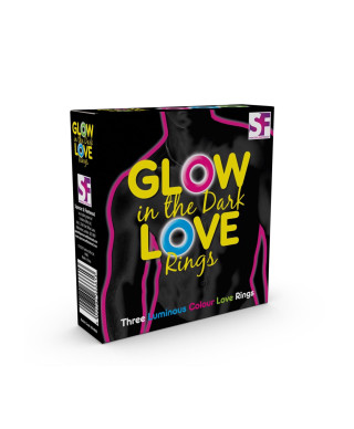 Glow In The Dark Love Rings Multicolor