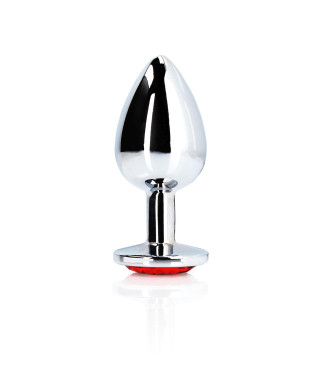 METALOWY ELEGANCKI KOREK ANALNY PLUG Z DIAMENTEM 7 CM WODOODPORNY