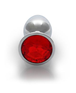 METALOWY ELEGANCKI KOREK ANALNY PLUG Z DIAMENTEM 7 CM WODOODPORNY