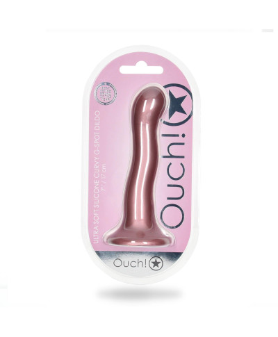 Różowe dildo do stymulacji punktu G strapon silikonowe 17 cm