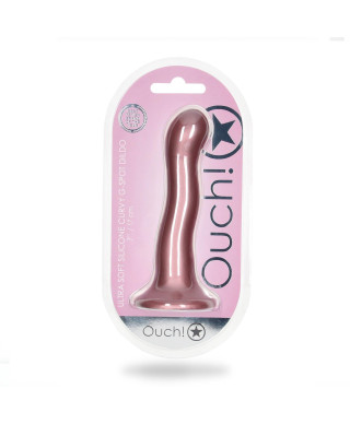 Różowe dildo do stymulacji punktu G strapon silikonowe 17 cm