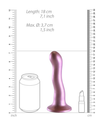 Różowe dildo do stymulacji punktu G strapon silikonowe 17 cm