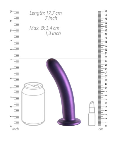 Smooth Silicone G-Spot Dildo - 7 17 cm