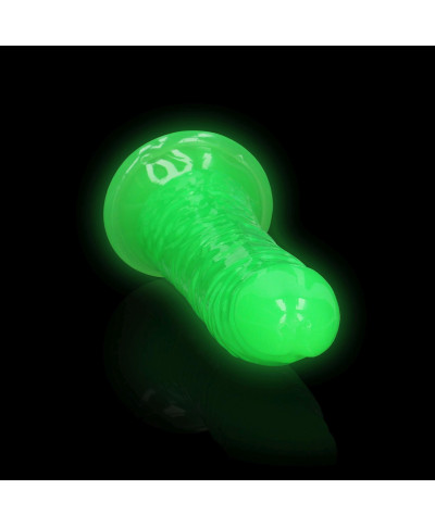 Slim Realistic Dildo with Suction Cup - Glow in the Dark - 7 18 cm