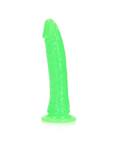 Slim Realistic Dildo with Suction Cup - Glow in the Dark - 7 18 cm