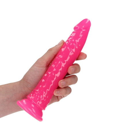 Slim Realistic Dildo with Suction Cup - Glow in the Dark - 7 18 cm