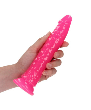 Slim Realistic Dildo with Suction Cup - Glow in the Dark - 7 18 cm