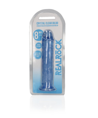 Żelowe niebieskie dildo z przyssawką waginalne i analne 22 cm