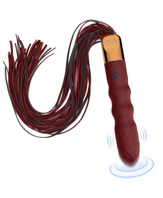 Pejcz bicz z korkiem wibratorem analnym 2w1 stymulacja analna plug