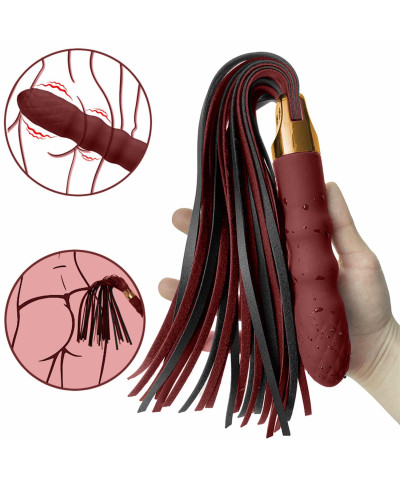 Pejcz bicz z korkiem wibratorem analnym 2w1 stymulacja analna plug