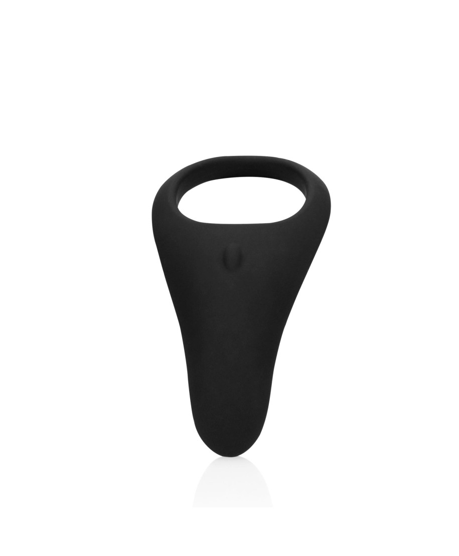 Pointed Vibrating Cock Ring - Licorice Black