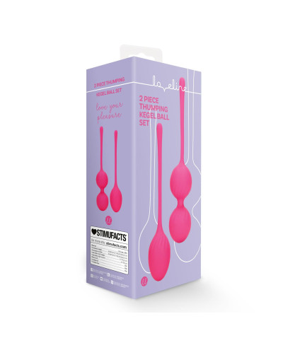 2 Piece Thumping Kegel Ball Set - Wild Strawberry