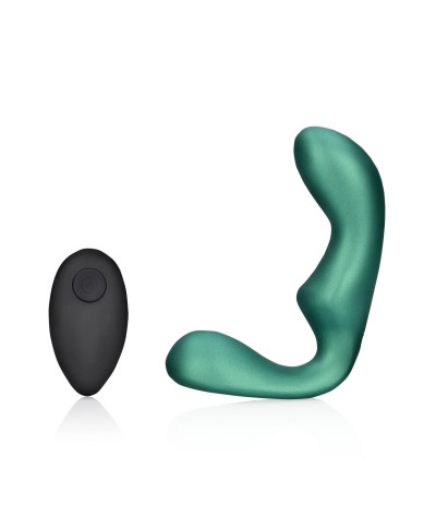 Pointed Vibrating Prostate Massager with Remote Control - Metallic Green