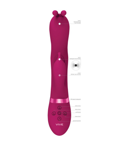 Gada - Vibrating Bunny Ear G-Spot Rabbit with Pulse Wave Shaft