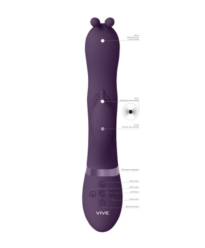 Gada - Vibrating Bunny Ear G-Spot Rabbit with Pulse Wave Shaft