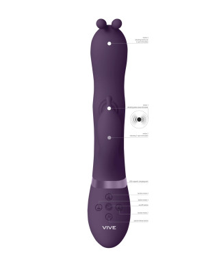 Gada - Vibrating Bunny Ear G-Spot Rabbit with Pulse Wave Shaft