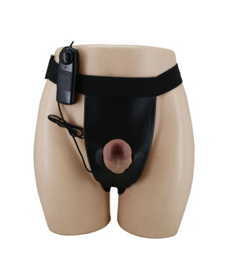 PRETTY LOVE - HARNESS BRIEFS- Draven Strap-On 68 Dildo vibration