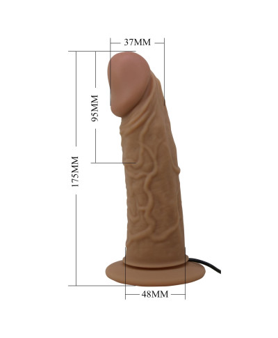 PRETTY LOVE - HARNESS BRIEFS- Draven Strap-On 68 Dildo vibration