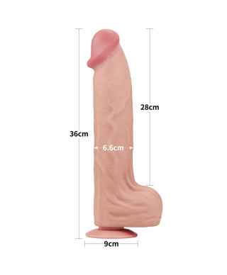 14 King Sized Sliding Skin Dual Layer Dong