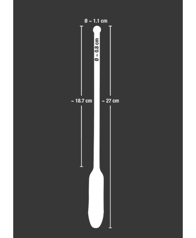 Silikonowa sonda do cewki dilator wibracje 27cm