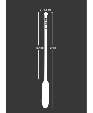 Silikonowa sonda do cewki dilator wibracje 27cm