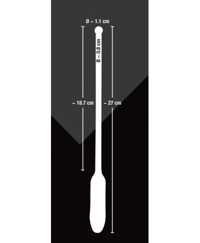 Silikonowa sonda do cewki dilator wibracje 27cm
