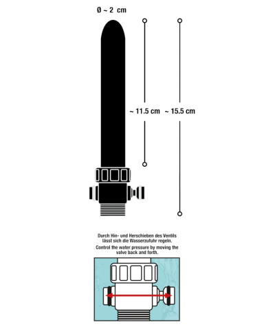 Końcówka do prysznica z dyszami srebrna 155 cm