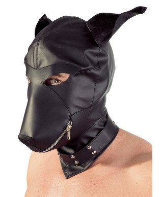 Imitation leather dog mask