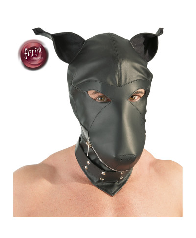 Imitation leather dog mask