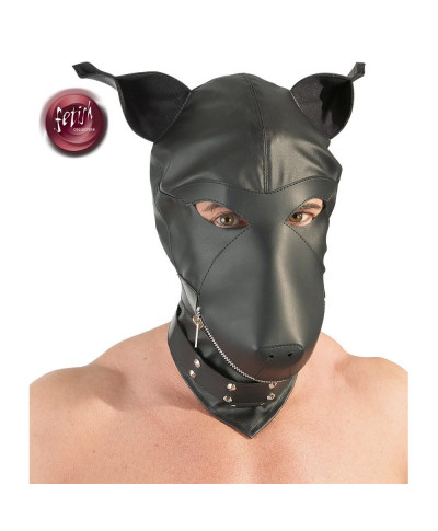 Imitation leather dog mask