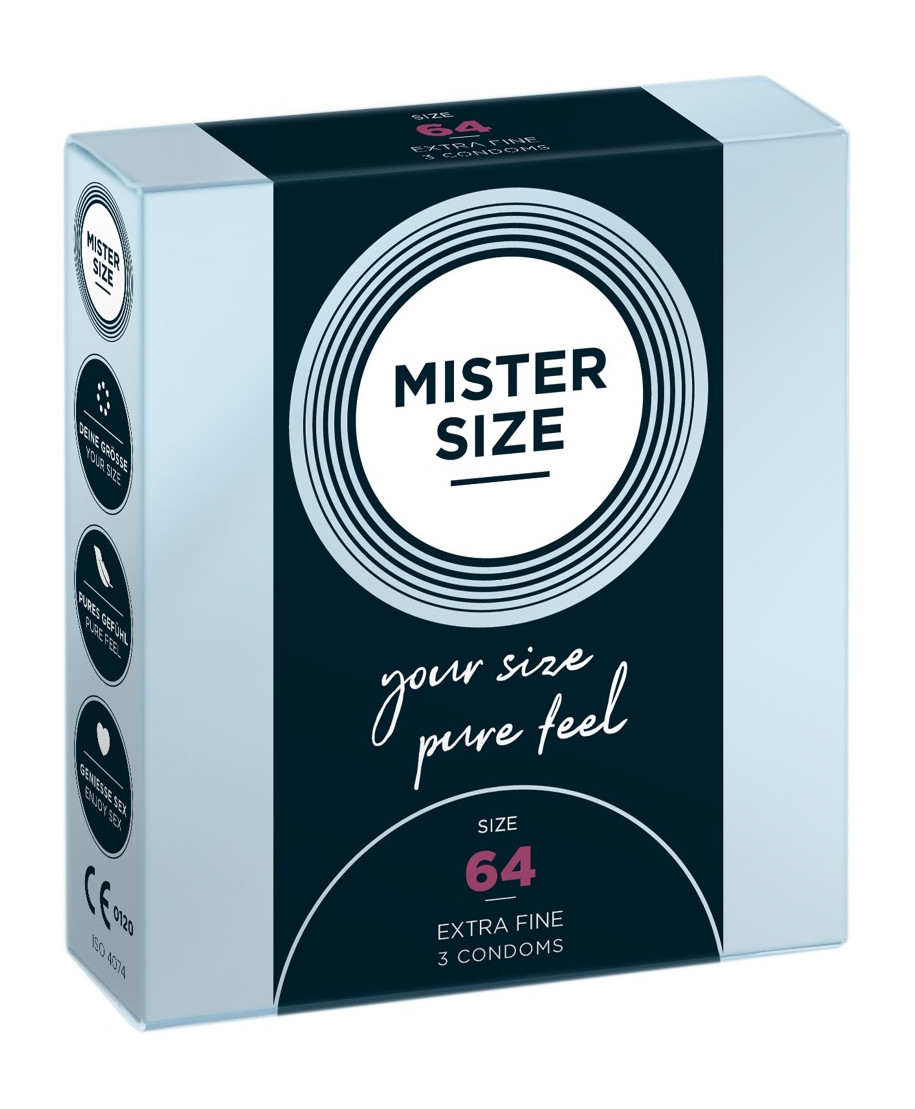 Mister Size 64mm pack of 3