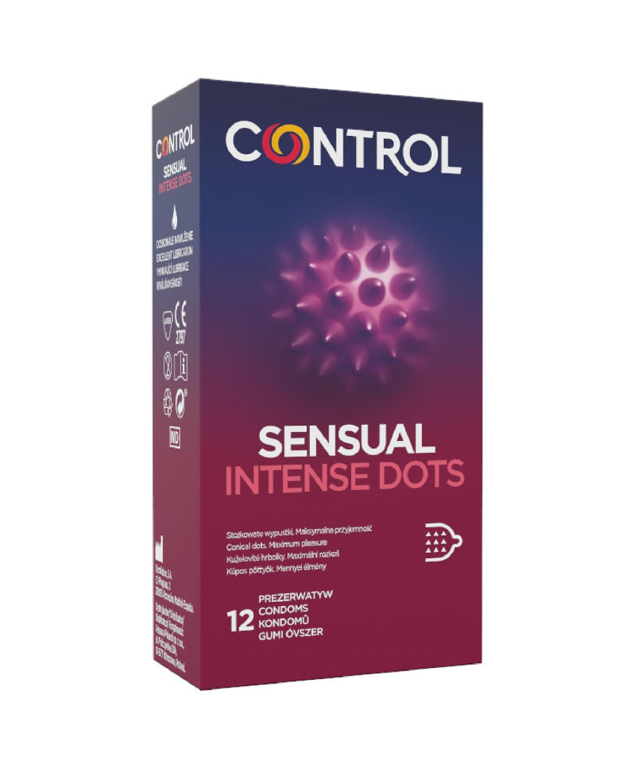 Prezerwatywy-Control Sensual Intense Dots 12s