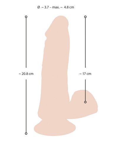 Realistyczne miękkie dildo z przyssawką 208 cm