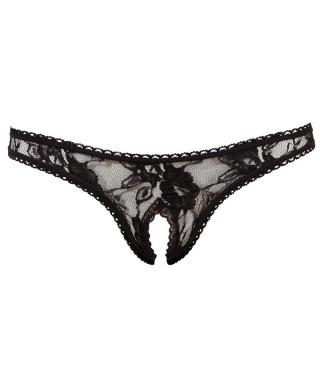 Crotchless String black S