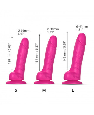 Ralistyczne dildo sliding skin fuchsia l