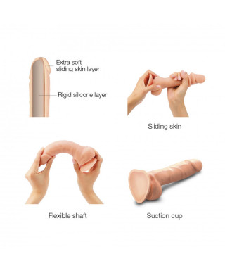 Realistyczne dildo sliding skin vanilla m