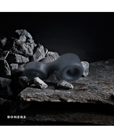 Boners Cock Ring And Ball Stretcher - Grey