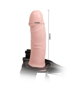 Wibrujący penis strapon proteza pusty środek 17cm