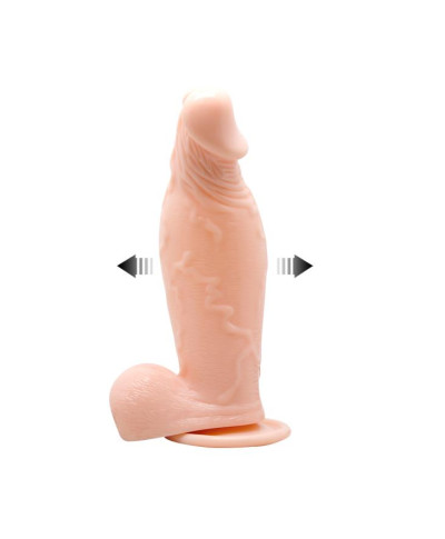 Dildo z cyberskóry pompowany przyssawka 19cm